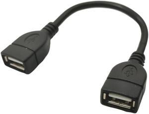 Adaptateur USB 2.0 coupleur femelle à femelle, convertisseur de connexion de câble d'extension 10cm