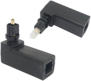 Adaptateur de câble Audio optique numérique M/F, 90 degrés, mâle à femelle, Angle droit, 360 rotations pour câble optique Toslink, adaptateur TV