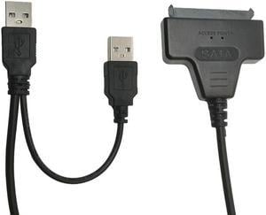 Adaptateur SATA vers USB 2.0 à 7 15 22 broches, câbles d'alimentation externe pour disque dur Ssd 2.5 pouces, convertisseur