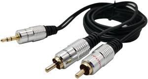 Câble Audio RCA 3.5 à 2, câble Jack 3.5mm vers 2RCA mâle, séparateur Aux, pour télévision, PC, amplificateurs, câbles Audio DVD