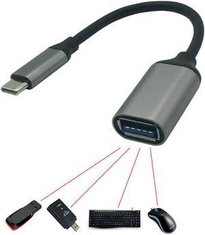 Adaptateur OTG Type C USB 3.1 vers USB 3.0, transmission à grande vitesse, câble de données OTG tressé avec coque en aluminium