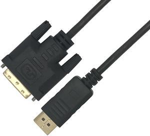 DisplayPort  câble DP vers DVI mâle vers mâle, adaptateur de connexion 1080P HD pour HDTV, ordinateur portable, projecteur, 1.8m