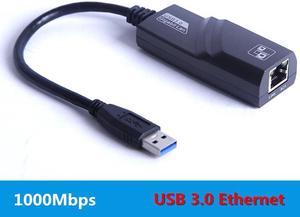 Adaptateur de réseau USB 3.0 Gigabit Ethernet Lan RJ45, Hub à 1000Mbps pour ordinateur PC