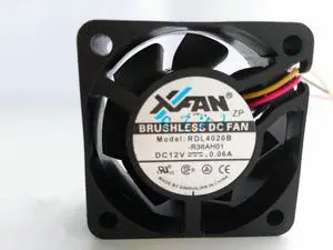 Ventilateur de refroidissement à bille ultra-silencieux RDL4020B, 4020 4CM 12V 0.06A 3 fils, nouveau