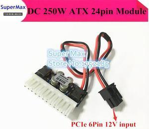 Module d'alimentation, PCI-E 6pin 12V DC 250W ATX 24pin, Module de commutation Pico PSU Auto Mini ITX High 4P CPU 4P IDE molex SATA