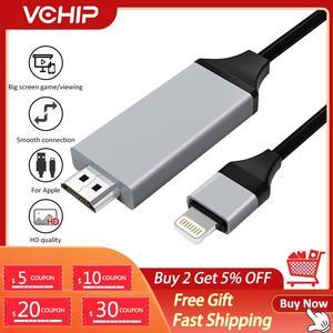 VCHIP  câble Lightning vers HDMI, AV numérique 1080P, pour iPhone, iPad, projecteur, 4K