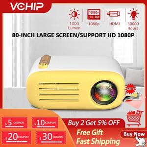 VCHIP  Mini projecteur Portable YG20 pour Home cinéma, LED, HD, prend en charge TV 1080P, HDMI, lecteur multimédia USB