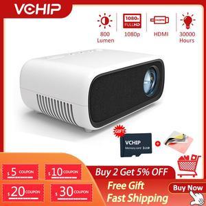 VCHIP  Mini projecteur pour Home cinéma YG280, prend en charge la télévision 1080P, HDMI, USB, lecteur multimédia Portable