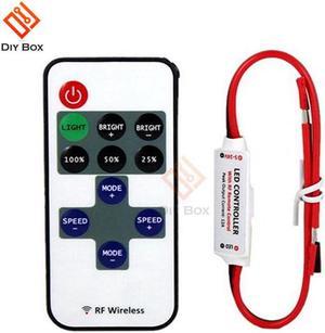 1Set 12V RF Mini Wireless Controller Switch LED Dimmer with Remote Switch Mini In-line LED Light Controller/Dimmer