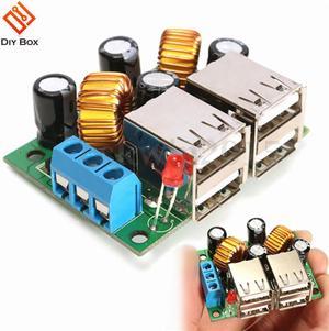 4-USB Port Step Down Power Supply Converter Board Module A5268 DC 12V 24V 40V to 5V 5A For MP3/MP4 Phone Car Equipment