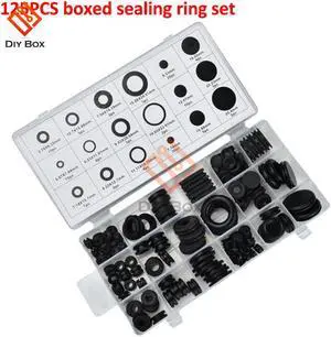 125pcs Rubber O Ring Washer Waterproof Protect Metric 18 Sizes Set Sealing Rubber Cables Grommet Kit O-ring Seal Gasket Kit Diy 125pcs Rubber O Ring Washer Waterproof Protect Metric 18 Sizes Set Sealing Rubber Cables Grommet Kit O-ring Seal Gasket Kit Diy
