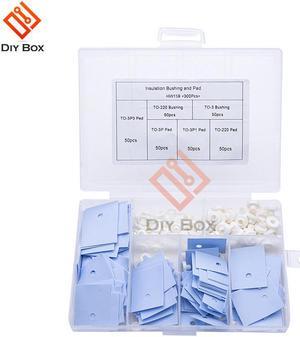 300Pcs/set TO-220 TO-3 Bushing Transistor Insulation Pads Silicone Heatsink Shim Washer for Laptop CPU GPU