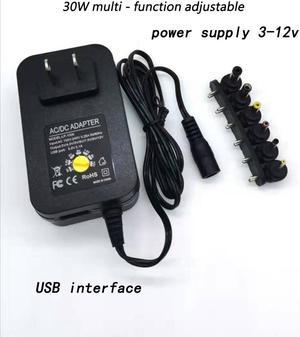 Chargeur universel réglable, 3 V, 4.5 V, 5 v, 6 v, 7.5 V, 9 v, 12 v, 2a, 2,5 a, AC, DC, alimentation électrique