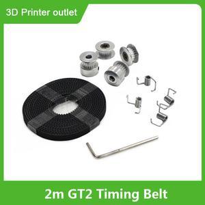 Aibecy 3D Printer Parts Acessories Sets incloud GT2 Pulley Wheel 20 Teeth Bore 5mm 2m Timing Belt 6mm Width Idler Tensioner