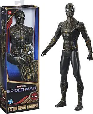 Titan Hero Series 12-Inch Black and Gold Suit Spiderman Action Figure Toy
