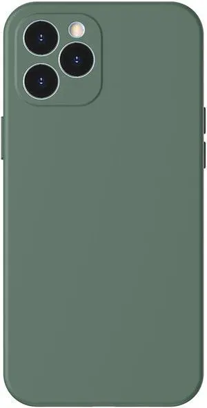 Baseus for iPhone 12 Pro Case Dirtproof Anti-Fingerprint Shockproof with Lens Protector Liquid Silicone Protective Case