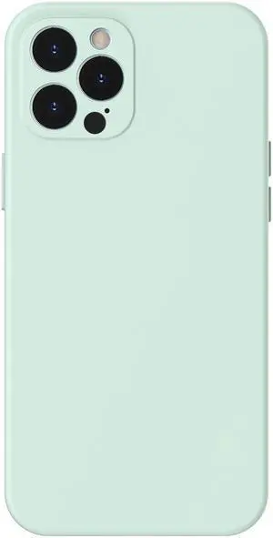 Baseus for iPhone 12 Pro Case Dirtproof Anti-Fingerprint Shockproof with Lens Protector Liquid Silicone Protective Case