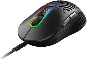 MOUNTAIN Makalu 67 RGB Gaming Mouse with Unique Patented Lightweight Rib Design Construction, PixArt PAW3370 Sensor and 100% PTFE Mouse Feet (Black)