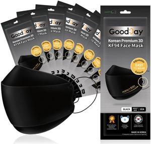 Good Day - Happy Life Premium Black (Adjustable) KF94 Face Mask - Adult 10 Count - Individually Packaged