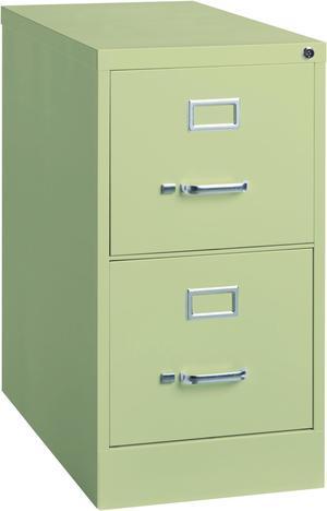 Hirsh 25-in Deep 2 Drawer, Letter Width, Vertical File Cabinet, Putty