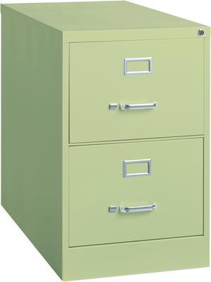 Hirsh 25-in Deep 2 Drawer, Legal Width, Vertical File Cabinet, Putty