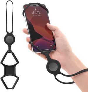 Bone Strap Phone Tie, Silicone Wrist Lanyard, Universal Cell Phone Wrist Holder, Hand Strap Smartphone Case: iPhone 11 XS XS Max XR X Samsung Galaxy S10 S9 S8 Note 10 9 Pixel 3 XL-Black