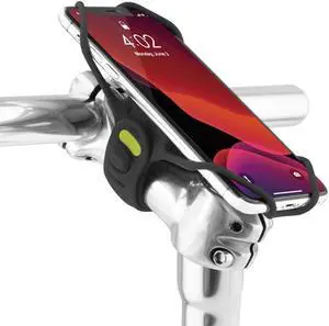 Bone Bike Tie Pro 3, Universal Bike Phone Mount for Stem Mount, Bicycle Motorcycle Phone Holder for iPhone 13 12 Pro Max Mini 11 X 8 7 6 Plus, Galaxy Note20 10 9 S20 10 9 8, Phones 5.8"-7.2" (Black)