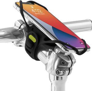 Bone Bike Tie Pro 4 Bike Phone Holder for Stem Mounting 4.7” - 7.2” Screen Smartphones, Face ID Compatible, Ultra Light Weight Bicycle Phone Mount, Designed for Road, Race & Touring- Black