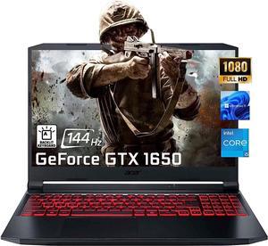 New Acer Nitro 5 Gaming 156 Full HD IPS 144Hz NVIDIA GeForce GTX 1650 Intel Core i511400H 8GB DDR4 RAM 512GB SSD Backlit Keyboard WiFi 6 Windows 11 Pro Black
