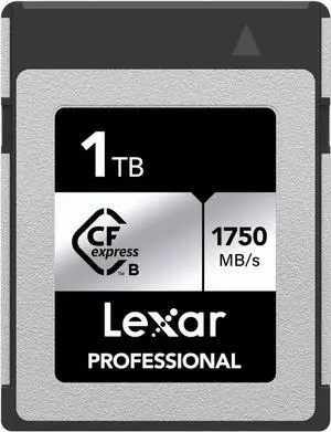 Lexar Professional SILVER Series 1TB CFexpress Card, Type B CFe Card Up to 1750MB/s Reading, Adopts PCIe Gen3x2, DSLR Compatible CF Memory Card (LCXEXSL001T-RNENG) Lexar Professional SILVER Series 1TB CFexpress Card, Type B CFe Card Up to 1750MB/s Reading, Adopts PCIe Gen3x2, DSLR Compatible CF Memory Card (LCXEXSL001T-RNENG)