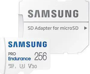 Samsung PRO Endurance 256GB microSDXC UHS-I U3 100MB/s Video Monitoring Memory Card with Adapter (MB-MJ256KA)