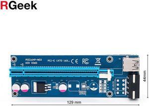 60cm PCI-E extender PCI Express pcie Riser Card 1x to 16x USB 3.0 SATA to 4Pin IDE Molex Power for BTC Mining Miner