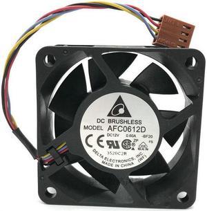 High CFM 60mm DC 12V Cooling Fan for Miner Power Supply,AFC0612D 60X60X25mm Dual Ball Bearing 4Pin Pwm Cooler 0.60A