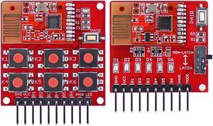2.4G 2.5G Wireless Switch Remote Kit 6 Channel Transmitter Receiver Module Without Programming for DIY Onboard Pair Button
