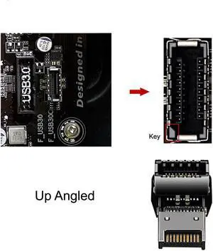 2pcs USB 3.1 Front Panel Header 2pcs USB 3.1 Front Panel Header Male to Female Type-E Motherboard Extension Data Adapter