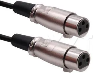 AT 1PCS Premium Male Plug to 2 Female Jack Mic Audio Adapter XLR Cable 1.5Ft 0.5M high performance Black