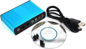 USB 2.0 Sound Card 6 Channel 5.1 Optical External Audio Card SPDIF Controller CM6206 Chipset for PC Laptop Desktop Tablet