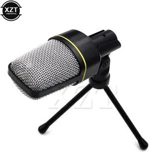 The professional one-way voice microphone with stand is suitable for PC notebook MSN Skype supports live singing and chat