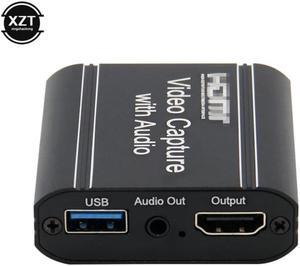 4K HDMI-compatible Video Game Capture Card With Audio 3.5mm Audio Output Microphone Loop 1080P USB 2.0 3.0 PC Live Streaming