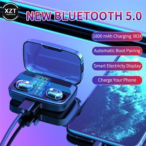 Bluetooth 5.0 Wireless Headphones with Microphone Sports Waterproof TWS Earphones HIFI Stereo Noise Cancelling Headset Earbuds
