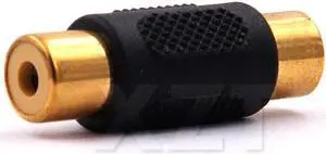 est Hot 50pcs/Lot RCA Phono Coupler Female to Female F/F Audio Video Connector Adaptor gold plated