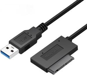 USB To SATA Cable, SSD Hard Disk Data Cable, SATA7+9 Easy Drive Cable Connection, Transfer Rate 5Gb/s