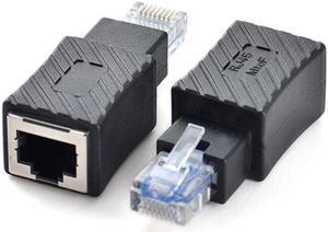 RJ45 Network Cable Adapter Male-to-female Extension Category 5 and Category 6 Rj45 Male-to-female Network Broadband Plug