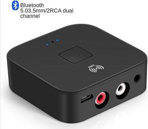 Bluetooth 5.0 RCA Audio Receiver APTX 3.5mm AUX Jack Music Wireless Bluetooth Adapter with NFC for Car TV Computer Speakers