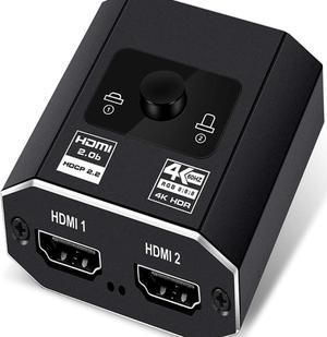 HDMI-compatible Splitter 4K 60HZ HD2.0 Switch for PS5 Bi-Direction 1x2/2x1 Adapter Switcher 2 In 1 Out for PS4 TV Box HD Switch