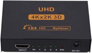 4K HDMI-compatible Splitter 1x4  HUB Repeater Amplifier 4K*2K HDTV Switcher 1 In 4 Out Amplifier Adapter for HDTV DVD PS3 Xbox