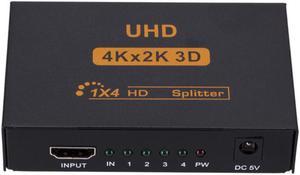 4K HDMI-compatible Splitter 1x4  HUB Repeater Amplifier 4K*2K HDTV Switcher 1 In 4 Out Amplifier Adapter for HDTV DVD PS3 Xbox