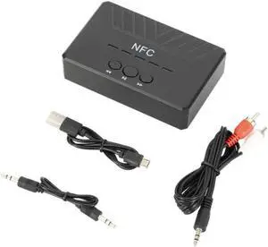 NFC Bluetooth-compatible Receiver 5.0 Adapter 3.5mm Jack Aux Wireless Adapter Music for TV PC Dual-channel Audio Transmitter NFC Bluetooth-compatible Receiver 5.0 Adapter 3.5mm Jack Aux Wireless Adapter Music for TV PC Dual-channel Audio Transmitter