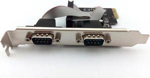 PCI-E To Dual Serial Port WCH382L Expansion Card 9-pin RS232 Adapter Cards for Windows XP/Vista/7/8/8.1/10