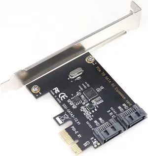SATA PCI E Adapter 2 Ports SATA 3.0 To PCIe X1 X16 Expansion Adapter Card SATA 3 III PCI-e PCI Express Converter Marvell 9125 SATA PCI E Adapter 2 Ports SATA 3.0 To PCIe X1 X16 Expansion Adapter Card SATA 3 III PCI-e PCI Express Converter Marvell 9125